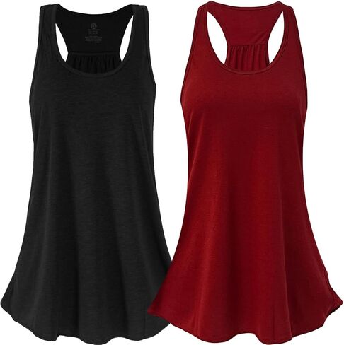 SepiMeli Bundle of 2 Racerback Tank Top Flowy Triblend Regular and Plus Sizes for Women 2 Pack in Saudi Arabia