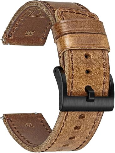 Compatible with Carbinox X-Ranger Bands, 22mm Horween Leather Strap for Carbinox Edge/Blaze Round/Blaze S/X-Ranger/Vortex/Vesta/Blaze Square, Suunto 9 Peak Pro/5 Peak/Race/Vertical, Ama@zfit T-Rex 3 Pro 48mm(not 44mm) in Saudi Arabia