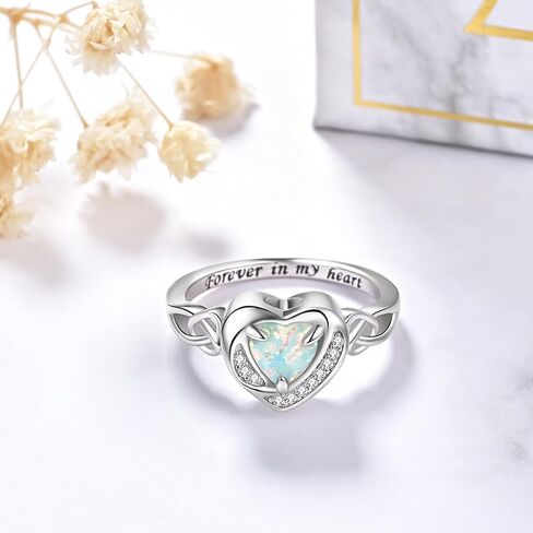 Heart Cremation Ring for Ashes - 925 Sterling Silver Teardrop Urn Keepsake Rings Memorial Jewelry for Women in Saudi Arabia