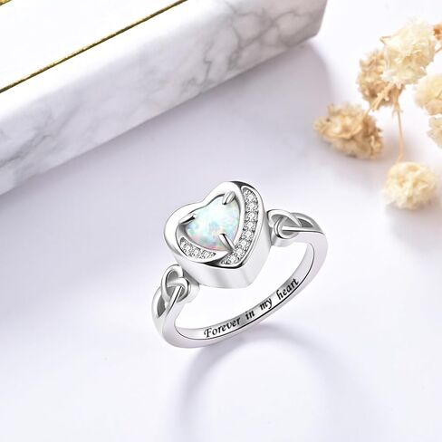 Heart Cremation Ring for Ashes - 925 Sterling Silver Teardrop Urn Keepsake Rings Memorial Jewelry for Women in Saudi Arabia