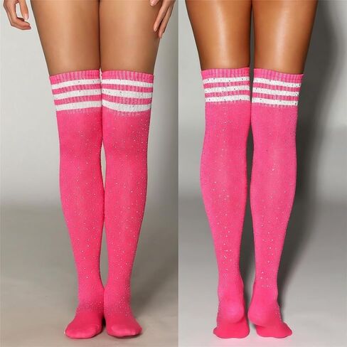 European and American women's sexy long socks, three striped hot diamond knee socks, long tube in Kuwait