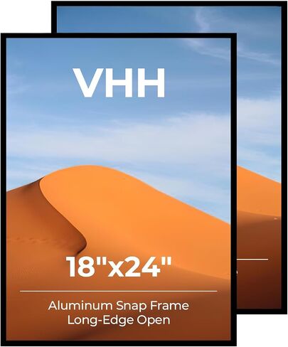 VHH 30x48 Snap Poster Frame,1 Pack,Lightweigt Black Coated Aluminum with plexiglass in Saudi Arabia