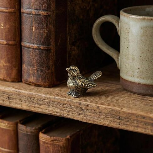 10PCS Small Bird Figurines -Bird Decor Brass Sparrow Statue Vintage Gold Bird Decor Statues Home Office Desk Table Decoration in Saudi Arabia