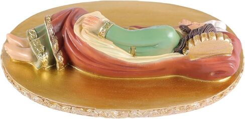Sleeping St. Joseph Statue - 5.8" Hand-Painted Catholic Figure on Gold Base, Pope Francis Devotion Decor & Religious Gifts for Men in Saudi Arabia
