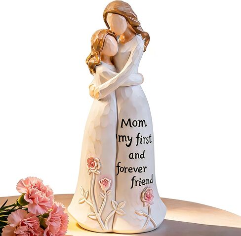 Yixiang Mom Birthday Gifts from Daughter - Great Mother Gifts for Birthday Christmas Mothers Day, 6.2" Mother & Daughter Resin Figurine, Meaningful Handcrafted Sculpture Keepsake in Saudi Arabia