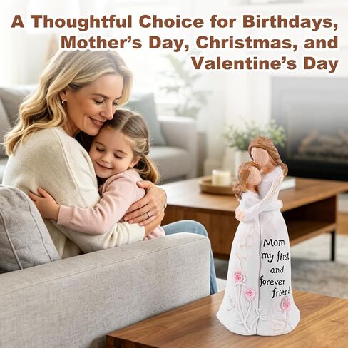 Yixiang Mom Birthday Gifts from Daughter - Great Mother Gifts for Birthday Christmas Mothers Day, 6.2" Mother & Daughter Resin Figurine, Meaningful Handcrafted Sculpture Keepsake in Saudi Arabia
