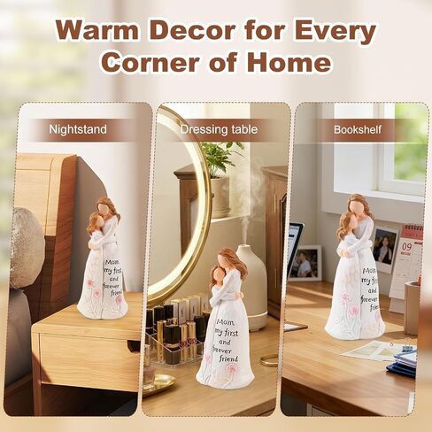 Yixiang Mom Birthday Gifts from Daughter - Great Mother Gifts for Birthday Christmas Mothers Day, 6.2" Mother & Daughter Resin Figurine, Meaningful Handcrafted Sculpture Keepsake in Saudi Arabia