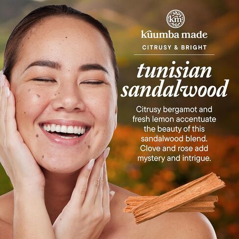 Kuumba Made Tunisian Sandalwood Fragrance Oil, Long-Lasting Scented Oil Perfume Roller, Vegan, Alcohol-Free, 0.15 oz in Saudi Arabia