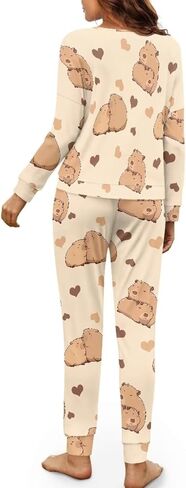 Women's Pajamas Set Soft 2 Piece Loungewear Long Sleeve Pj Set Matching Sleepwear with Pockets for Women Plus Size in Saudi Arabia
