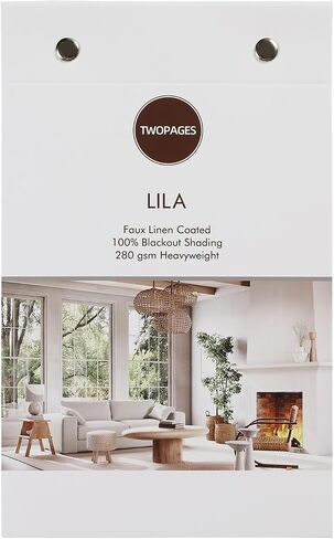 TWOPAGES LILA Faux Linen Coated Blackout Curtain Sample Booklet in Saudi Arabia