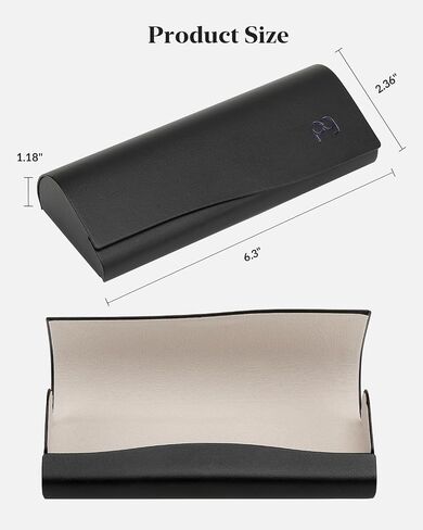 Glasses Case, Portable Sunglasses Case with Magnetic Closure, Protective Eye Glasses Holder in Kuwait
