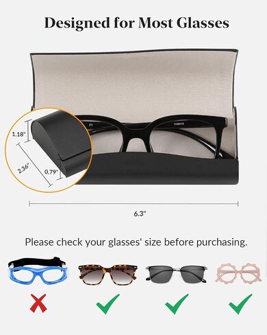 Glasses Case, Portable Sunglasses Case with Magnetic Closure, Protective Eye Glasses Holder in Kuwait