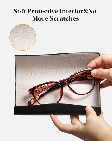 Glasses Case, Portable Sunglasses Case with Magnetic Closure, Protective Eye Glasses Holder in Kuwait