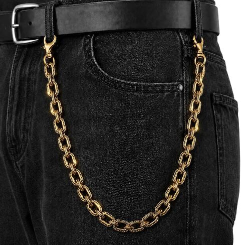 Pants Wallet Chain for Men Women, Retro Hip Hop Alloy Jeans Chain, Metal Clothing Accessory for Punk Biker Streetwear in Kuwait