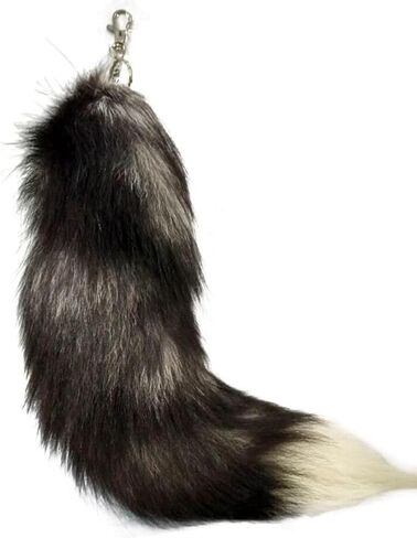 Fluffy Fox Tail Fur Keychain Cosplay Party Costume Furry Wolf Tails Handbag Accessory Hook Pendant for Women in Saudi Arabia