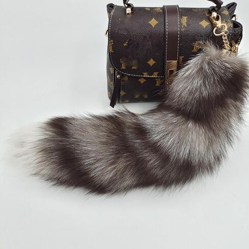 Fluffy Fox Tail Fur Keychain Cosplay Party Costume Furry Wolf Tails Handbag Accessory Hook Pendant for Women in Saudi Arabia