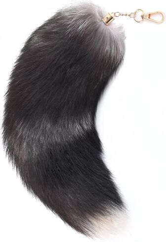 Fluffy Fox Tail Fur Keychain Cosplay Party Costume Furry Wolf Tails Handbag Accessory Hook Pendant for Women in Saudi Arabia