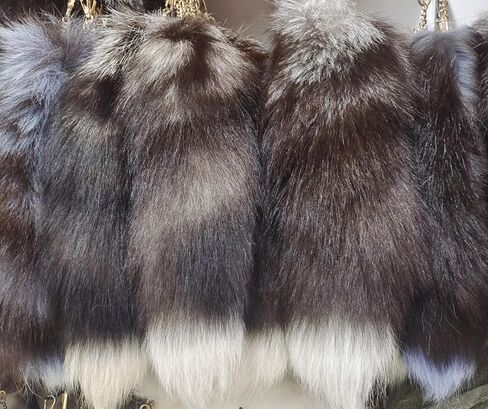 Fluffy Fox Tail Fur Keychain Cosplay Party Costume Furry Wolf Tails Handbag Accessory Hook Pendant for Women in Saudi Arabia
