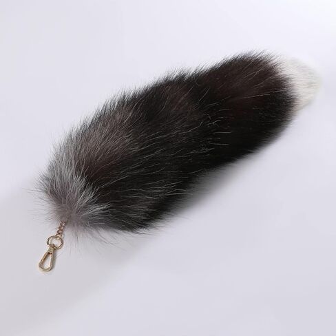 Fluffy Fox Tail Fur Keychain Cosplay Party Costume Furry Wolf Tails Handbag Accessory Hook Pendant for Women in Saudi Arabia