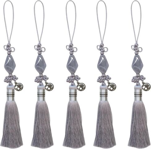 Mua Norigae Tassel Charm, Korean-Inspired Bag Charm & Keychain Accessory, Traditional Style Pendant-Grey in Saudi Arabia