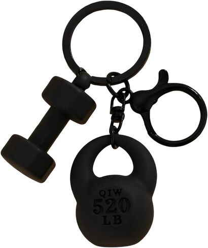 Fitness Dumbbell Kettlebell Keychain Sport Gym Keychain Accessories Purse Backpack Bag Charms Gifts for Women Men in Saudi Arabia