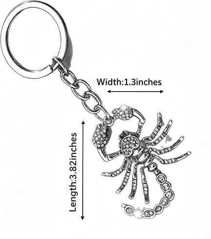 Scorpion Keychain,Vintage Gothic Punk Alloy Pendant,Y2K Dark Insect Charm,Scorpion Car Bag Accessories in Kuwait