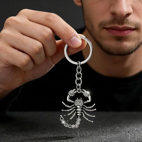 Scorpion Keychain,Vintage Gothic Punk Alloy Pendant,Y2K Dark Insect Charm,Scorpion Car Bag Accessories in Kuwait