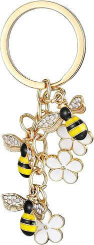 Bee Keychain Charm Honey Bee Decor CuteBee Gifts Key Chain Decor for Wallet Purse Handbags Backpack Accessories in Saudi Arabia