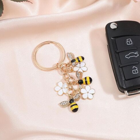 Bee Keychain Charm Honey Bee Decor CuteBee Gifts Key Chain Decor for Wallet Purse Handbags Backpack Accessories in Saudi Arabia