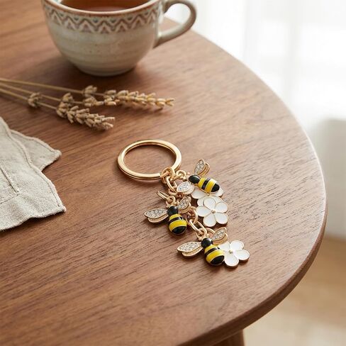 Bee Keychain Charm Honey Bee Decor CuteBee Gifts Key Chain Decor for Wallet Purse Handbags Backpack Accessories in Saudi Arabia