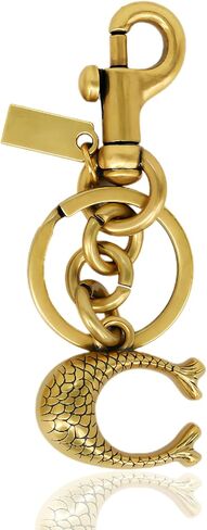 Bag Charm C for Handbags & Tote, Personalized C Initial Purse/Wallet Charms Gold with Keychain Clip in Saudi Arabia