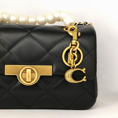 Bag Charm C for Handbags & Tote, Personalized C Initial Purse/Wallet Charms Gold with Keychain Clip in Saudi Arabia