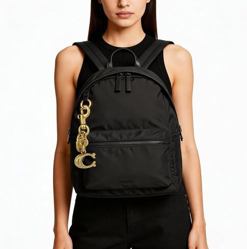 Bag Charm C for Handbags & Tote, Personalized C Initial Purse/Wallet Charms Gold with Keychain Clip in Saudi Arabia