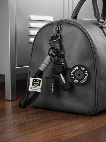 Fitness Keychain Set, Sporty Keychain with Dumbbell Charms, Valentine’s Day Gift for Gym Lovers in Kuwait