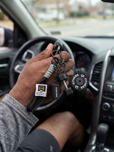 Fitness Keychain Set, Sporty Keychain with Dumbbell Charms, Valentine’s Day Gift for Gym Lovers in Kuwait