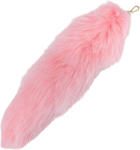 Fluffy Fox Tail Fur Keychain Cosplay Party Costume Furry Wolf Tails Handbag Accessory Hook Pendant for Women in Saudi Arabia