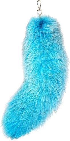 Fluffy Fox Tail Fur Keychain Cosplay Party Costume Furry Wolf Tails Handbag Accessory Hook Pendant for Women in Saudi Arabia