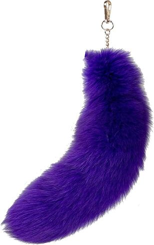 Fluffy Fox Tail Fur Keychain Cosplay Party Costume Furry Wolf Tails Handbag Accessory Hook Pendant for Women in Saudi Arabia