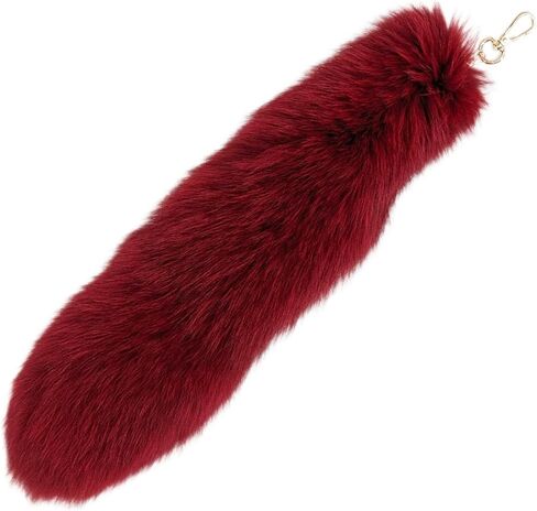 Fluffy Fox Tail Fur Keychain Cosplay Party Costume Furry Wolf Tails Handbag Accessory Hook Pendant for Women in Saudi Arabia