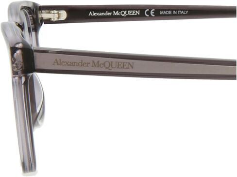 Alexander McQueen Square/Rectangle Optical Frames Grey Grey Transparent Luxury Eyewear Made In Italy Acetate Frame Designer Fashion for Everyday Luxury in Saudi Arabia