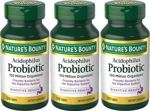 Nature's Bounty Probiotic Acidophilus, 360 Tablets (3 X 120 Count Bottles),, 360 Count () in Kuwait