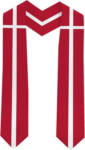 Graduation Stole National Flag, International Student Satin Unisex Graduation Sash Scarf 72 inches in Saudi Arabia