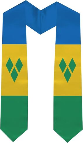 Graduation Stole National Flag, International Student Satin Unisex Graduation Sash Scarf 72 inches in Saudi Arabia