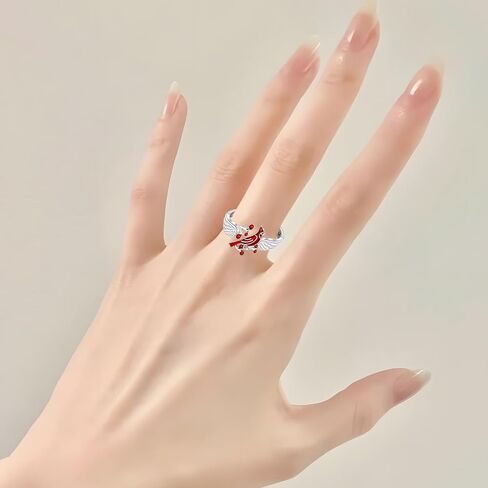 Silver Bird Rings Cardinal Ring I am Always With You Ring in Saudi Arabia