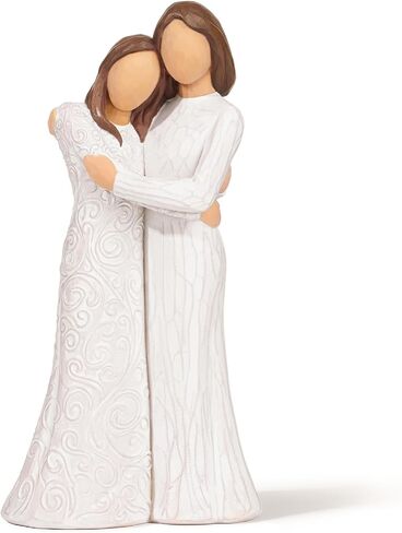 Mother Daughter Figurine | Hand-Painted Resin, Mother of the Bride Gift, Wedding Gift for Daughter from Mom, Keepsake Statue for Mom Birthday in Kuwait