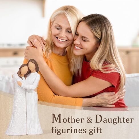 Mother Daughter Figurine | Hand-Painted Resin, Mother of the Bride Gift, Wedding Gift for Daughter from Mom, Keepsake Statue for Mom Birthday in Kuwait