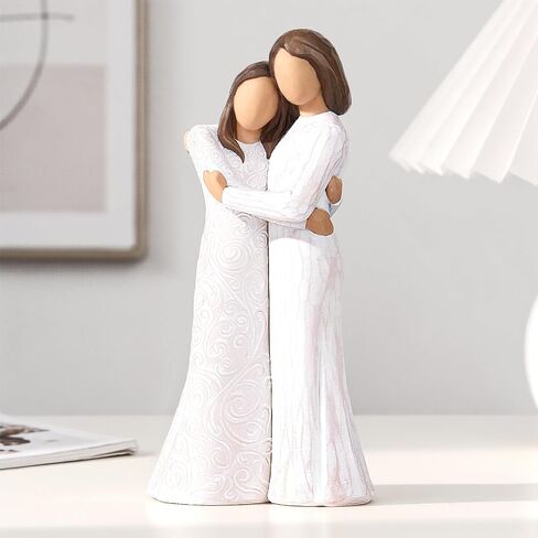 Mother Daughter Figurine | Hand-Painted Resin, Mother of the Bride Gift, Wedding Gift for Daughter from Mom, Keepsake Statue for Mom Birthday in Kuwait