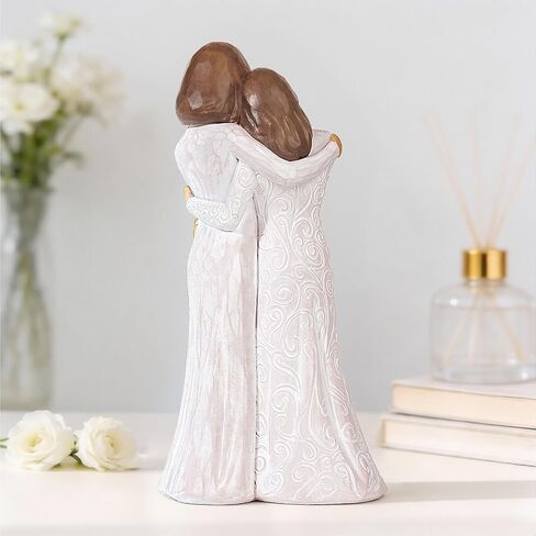 Mother Daughter Figurine | Hand-Painted Resin, Mother of the Bride Gift, Wedding Gift for Daughter from Mom, Keepsake Statue for Mom Birthday in Kuwait