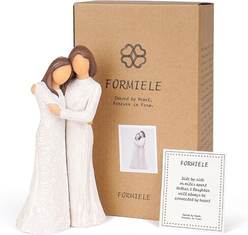 Mother Daughter Figurine | Hand-Painted Resin, Mother of the Bride Gift, Wedding Gift for Daughter from Mom, Keepsake Statue for Mom Birthday in Kuwait