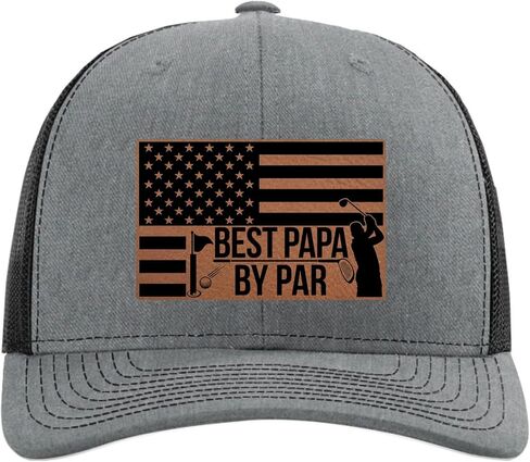 Best Papa by Par Hat - Papa Golf Gifts - Fathers Day Christmas Birthday Gifts from Grandson Granddaughter Grandkids Grandchildren - Fathers Day Hat Ideas - Grandpa - Richardson 112 Trucker in Saudi Arabia